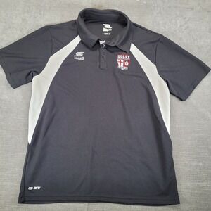 Capelli Sport Coast Mutiny Polo‎ Shirt Mens L Soccer Jersey CS-DRY Black